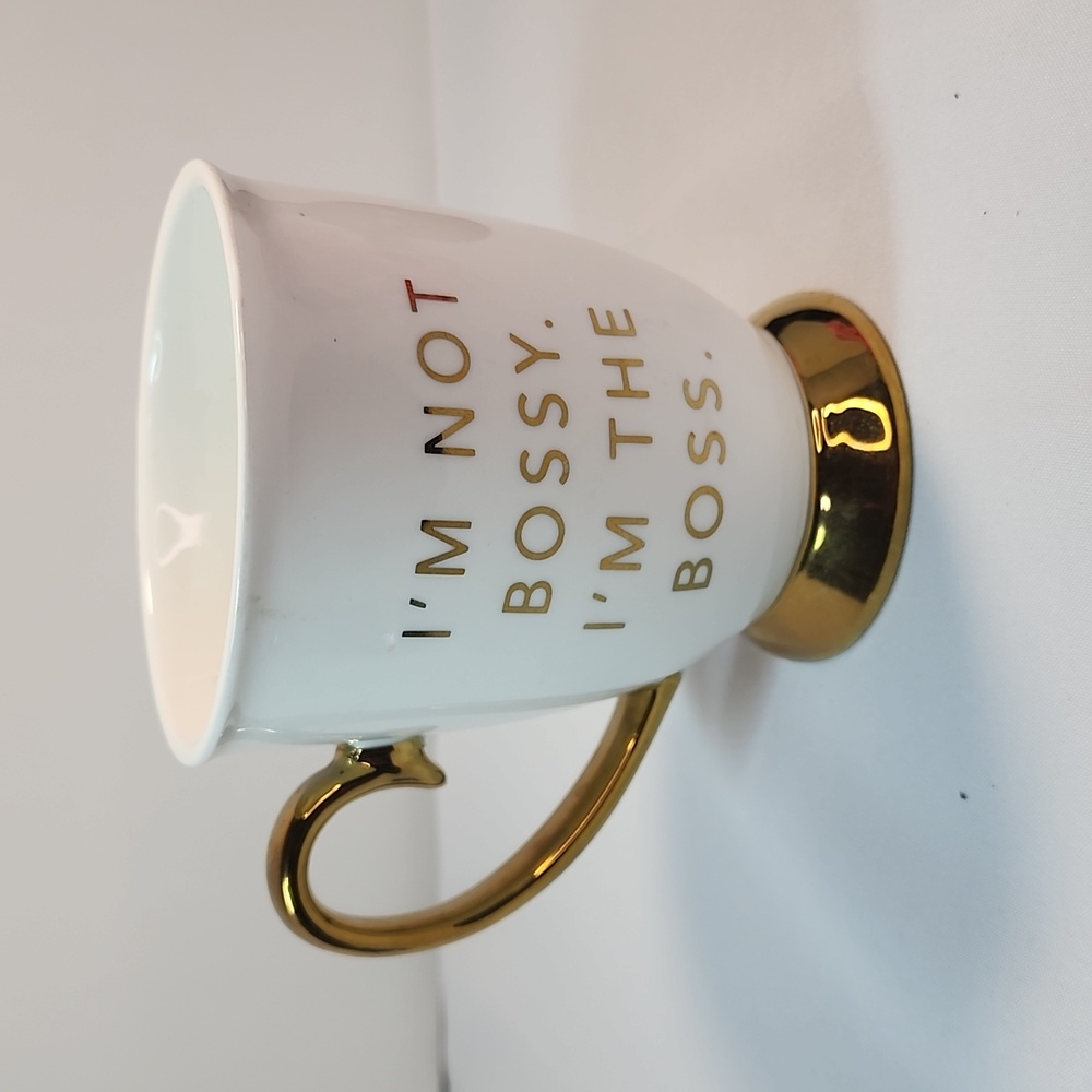 Carly and Rose "Im Not Bossy. Im the Boss" Porcelain Coffee Tea Cup…